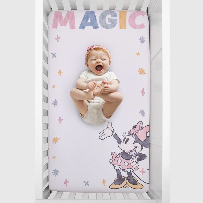 Disney Minnie Lovely Little Lady Photo Op Crib Sheet