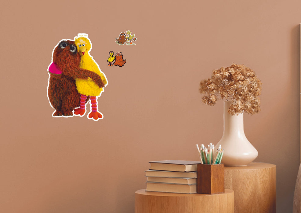 Fathead Snuffleupagus and Big Bird RealBig - Officially Licensed Sesame Street Removable Adhesive Decal