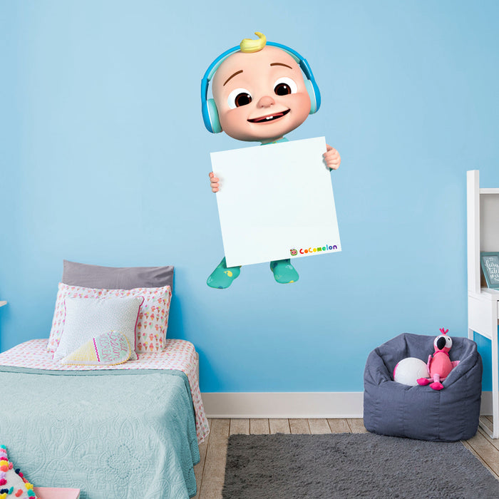 Fathead JJ Holding Paper Dry Erase        - Officially Licensed CoComelon Removable     Adhesive Decal