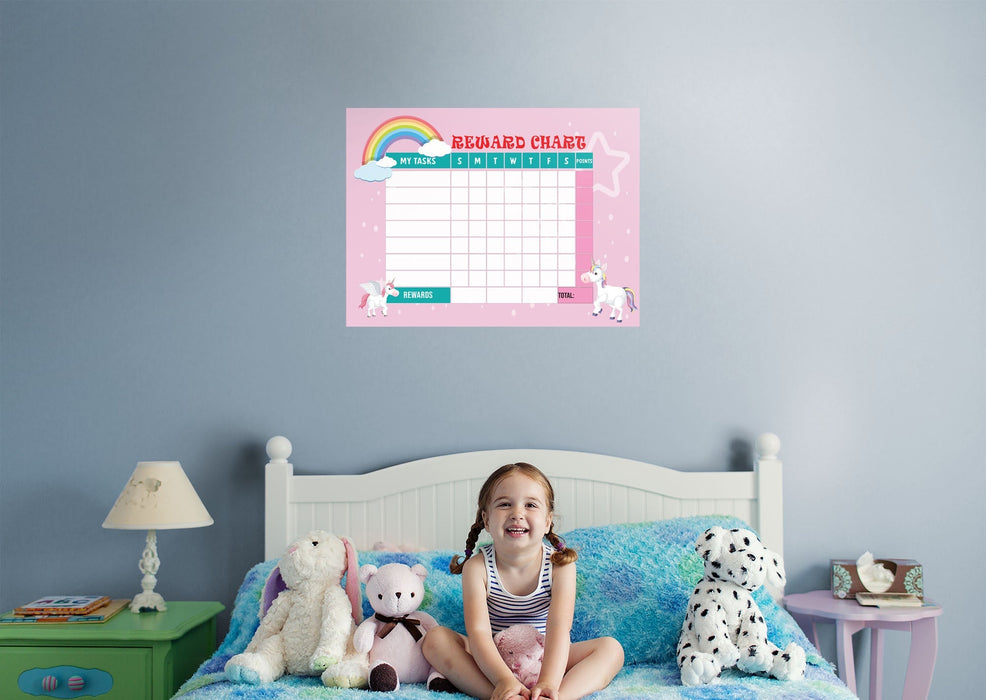 Fathead Magical Creatures: Unicorn Rainbow Dry Erase - Removable Wall Adhesive Decal