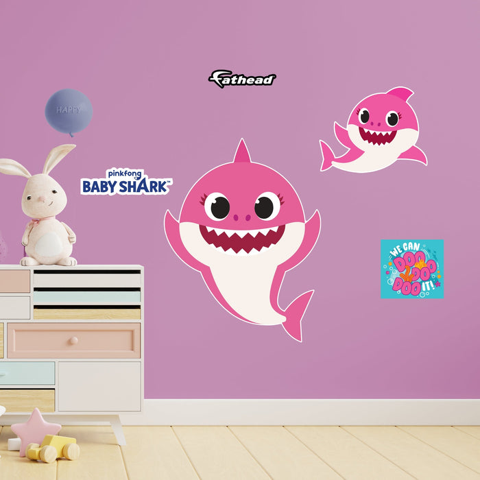 Fathead Baby Shark: Mommy Shark RealBig - Officially Licensed Nickelodeon Removable Adhesive Decal