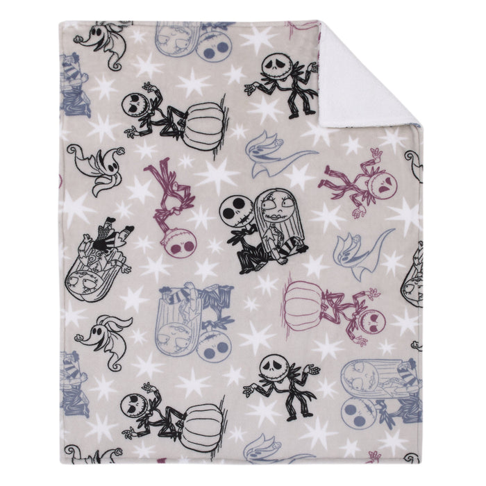 Disney Nightmare Before Christmas Sherpa Baby Blanket