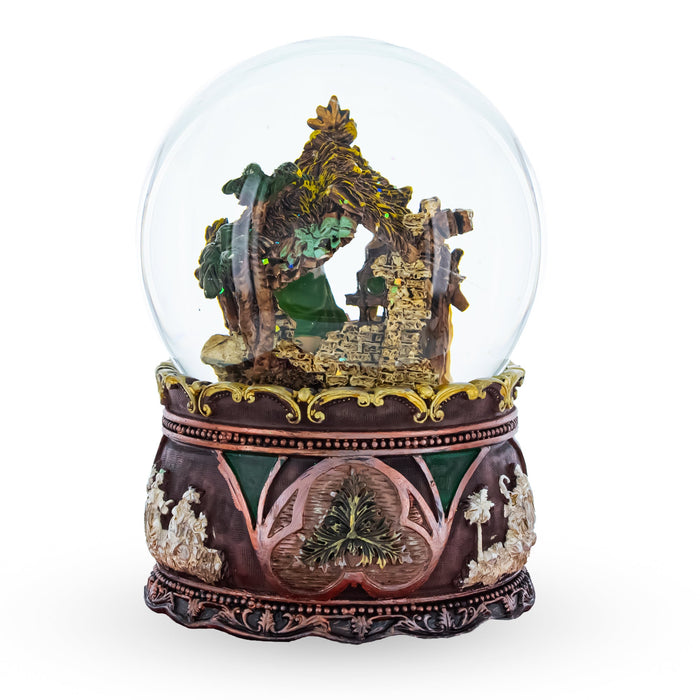 BestPysanky Nativity Serenity Water Snow Globe with "Silent Night" Music Box