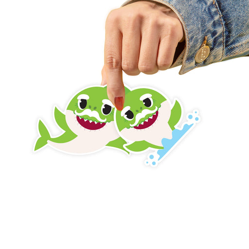 Fathead Baby Shark: Grandpa Shark Minis - Officially Licensed Nickelodeon Removable Adhesive Decal