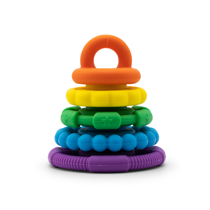 Jellystone Designs Rainbow Stacker and Teether Toy Rainbow