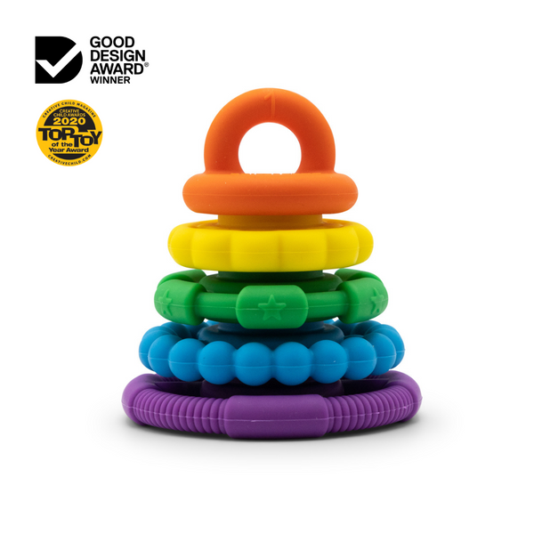 Jellystone Designs Rainbow Stacker and Teether Toy Rainbow