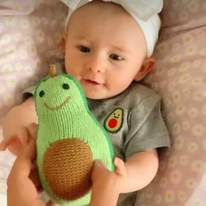 Estella Organic Baby Toys - Newborn Rattles | Avocado