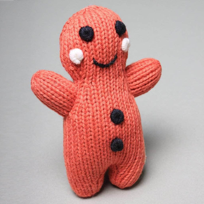 Estella Organic Baby Toys - Newborn Rattles | Gingerbread Man