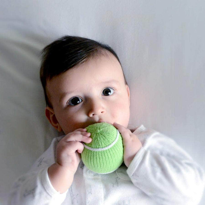 Estella Organic Baby Toys - Newborn Rattles | Tennis Ball