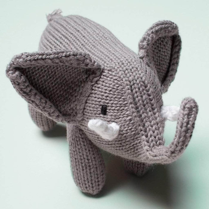 Estella Toni Baby Elephant Toy - Organic Newborn Rattle