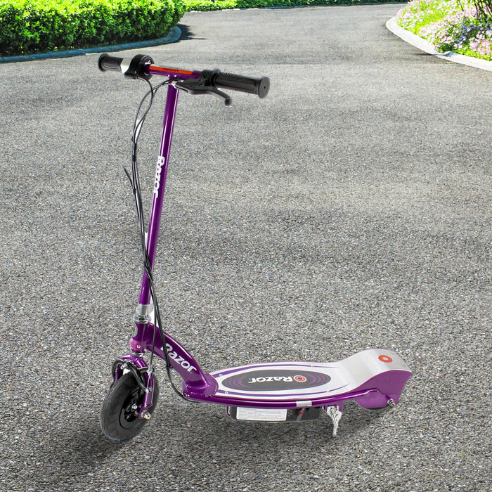 Razor E100 Kids Ride On 24V Motorized Powered Electric Scooter Toy, Purple