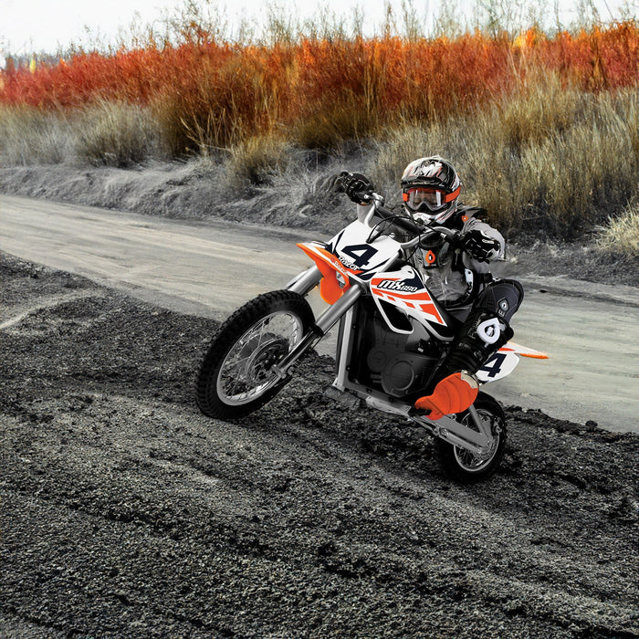 Razor MX650 Dirt Rocket High-Torque Electric Motocross Dirt Bike, 17 MPH, Orange