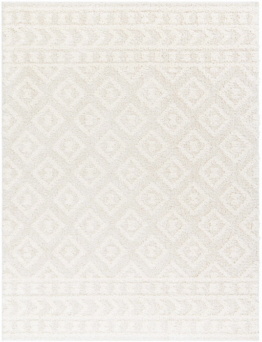 Hauteloom Eivin Cream Diamonds Plush Rug