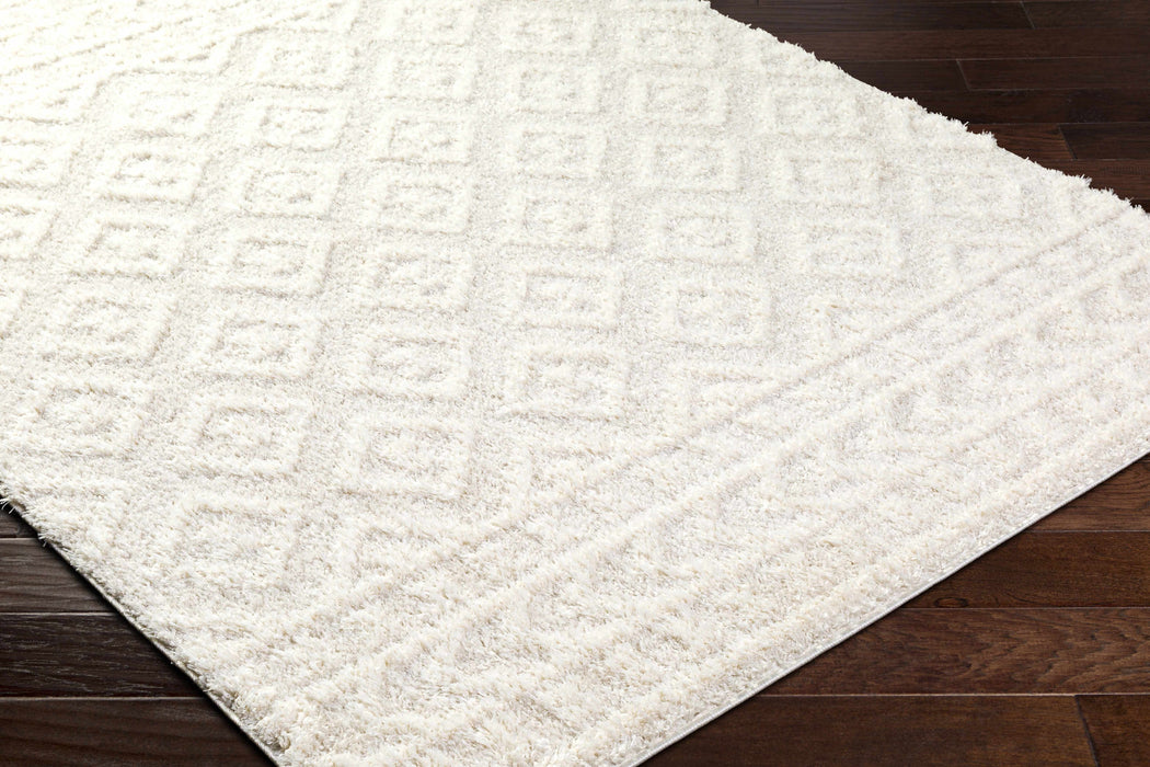 Hauteloom Eivin Cream Diamonds Plush Rug