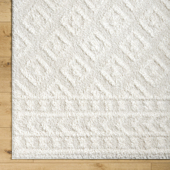 Hauteloom Eivin Cream Diamonds Plush Rug