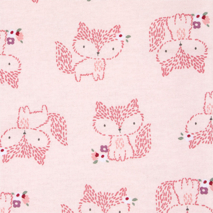 Gerber 5-Pack Baby Girls Flannel Receiving Blankets - Foxes