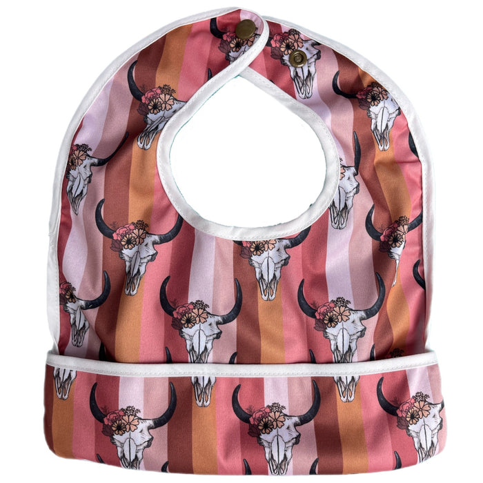 Texas Tushies Retro Stripe Steerhead - The Flip Bib