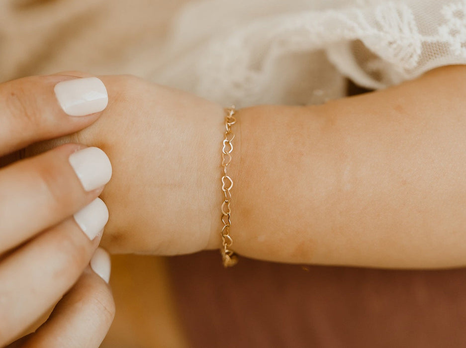 Reverie Threads Mommy & Me Golden Love Bracelet - 14K Gold Filled