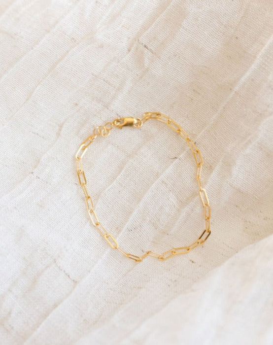 Reverie Threads Mommy & Me Paperclip Bracelet - 14K Gold Filled