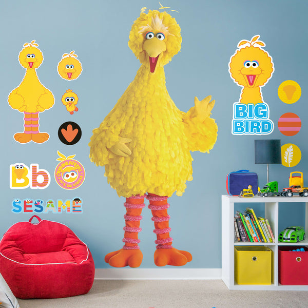 Fathead Big Bird - Officially Licensed Sesame Street Removable Wall Decal