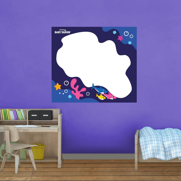 Fathead Baby Shark: Swimming Around Dry Erase - Officially Licensed Nickelodeon Removable Adhesive Decal