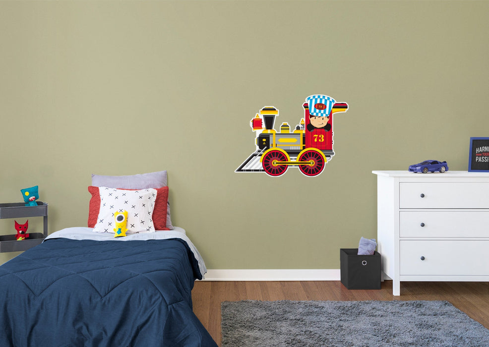 Fathead Nursery:  Engine Icon        -   Removable Wall   Adhesive Decal