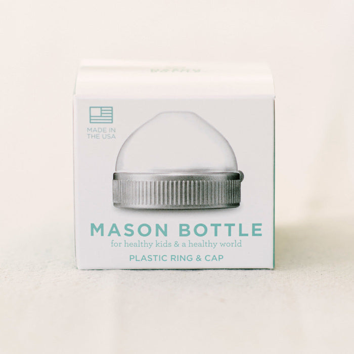 Mason Bottle Plastic Ring + Cap