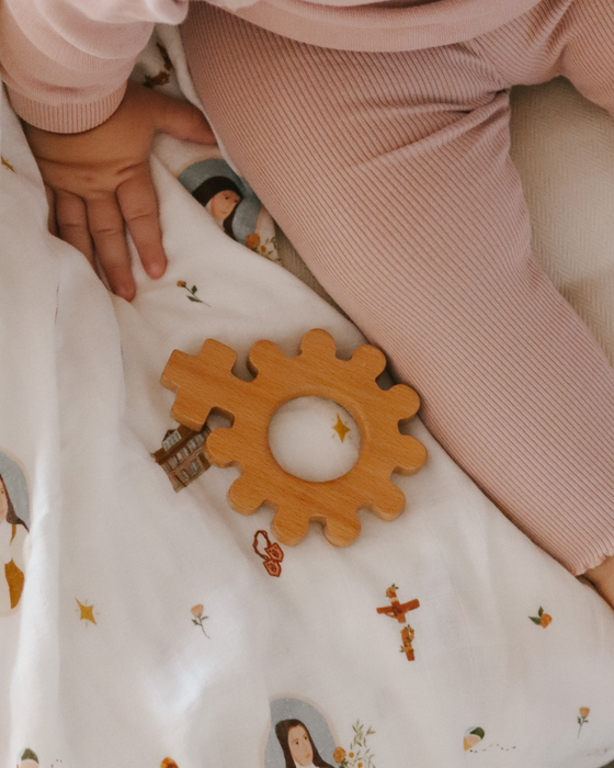 Be A Heart Baby's First Rosary Wooden Teether