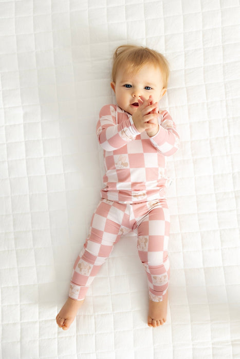 Ellie Sue Rose Checkers Pajamas