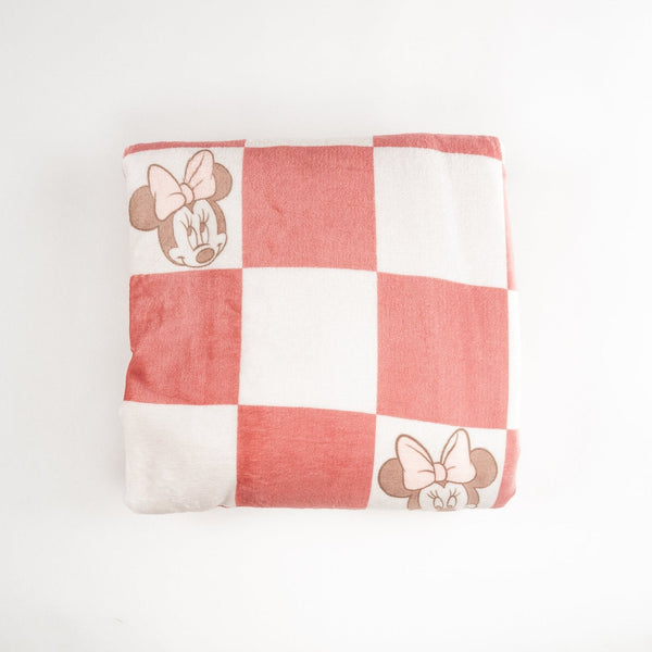 Ellie Sue Rose Checkers Double Sided Throw Blanket