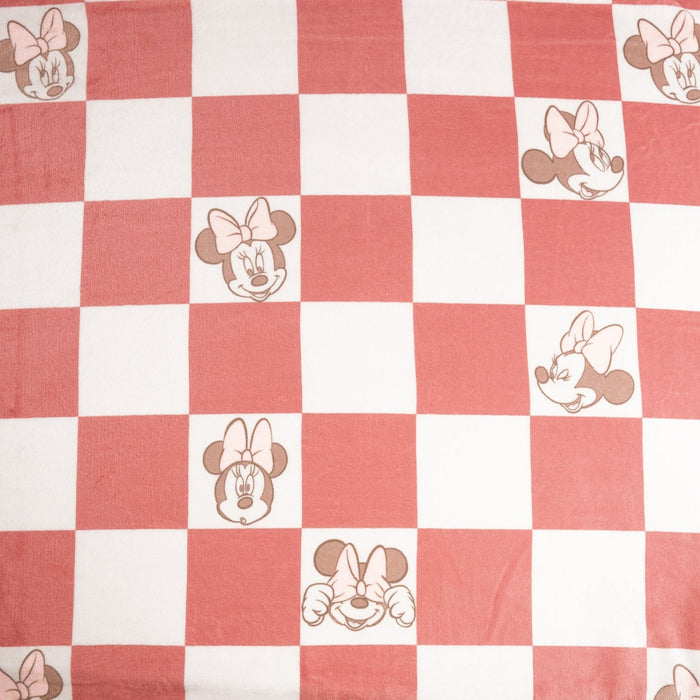 Ellie Sue Rose Checkers Double Sided Throw Blanket