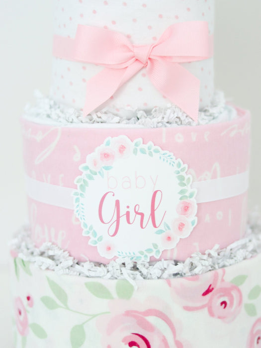 Baby Blossom Company Rose Diaper Cake