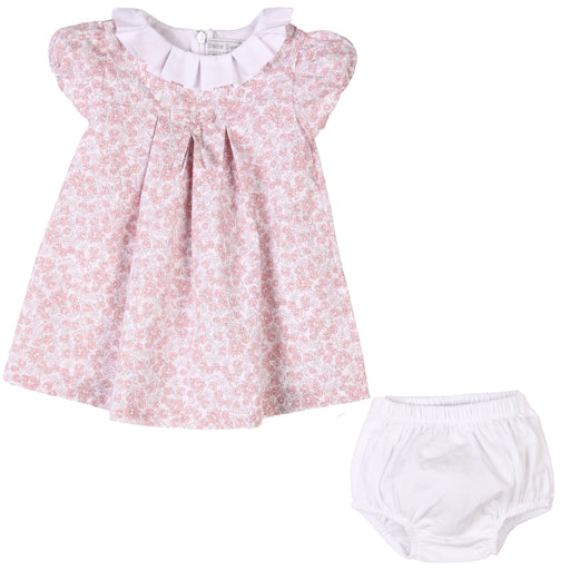 Bebe Sweeny ROSE SWEET | Girls Pink Floral Cotton Dress Set