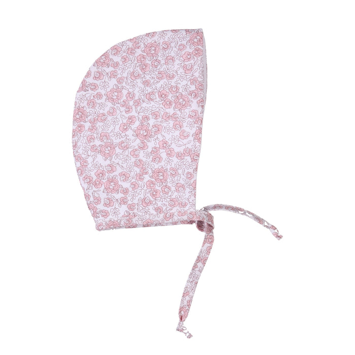 Bebe Sweeny ROSE SWEET | Girls Pink Floral Cotton Bonnet