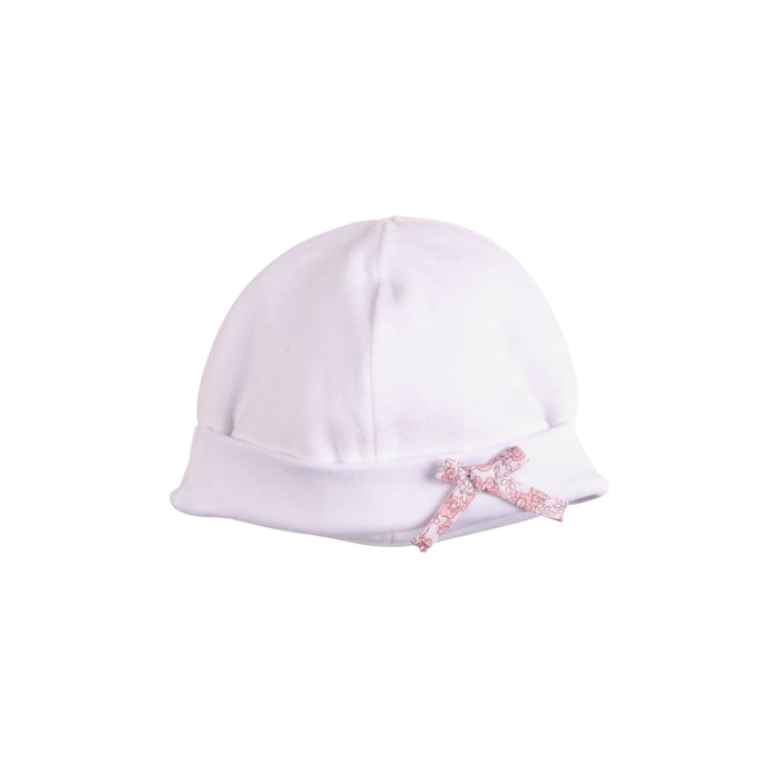 Bebe Sweeny ROSE SWEET | Girls White Floral Cotton Jersey Hat