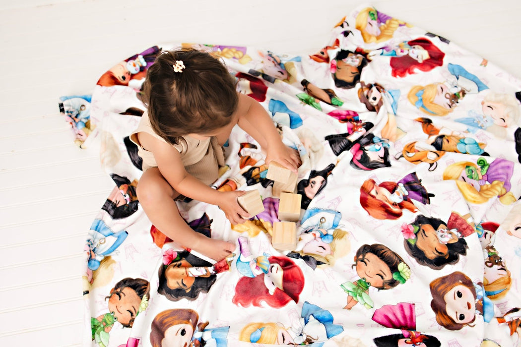 Ellie Sue Royals Throw Double Sided Blanket