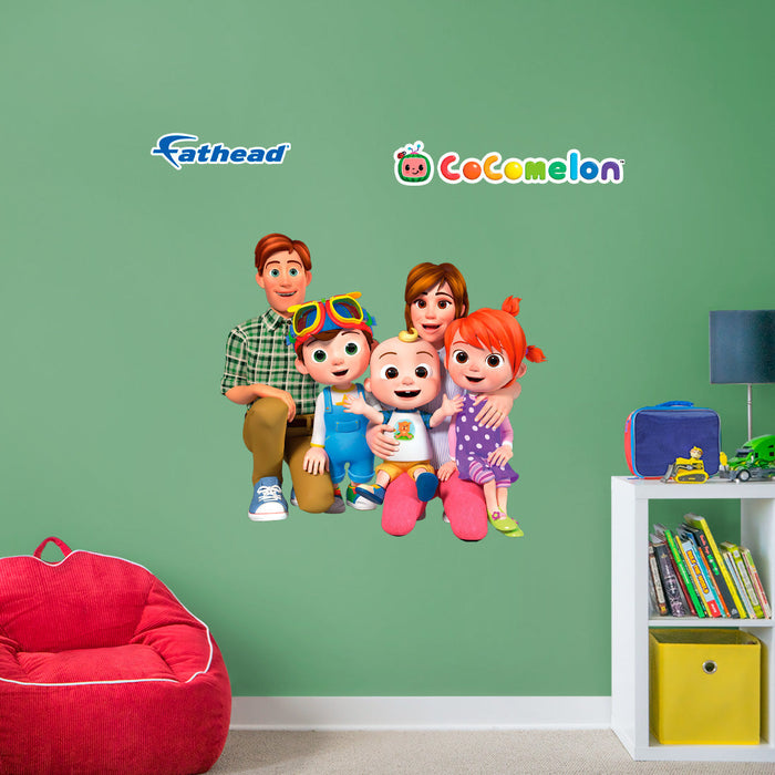 Fathead JJ & Family RealBig - Officially Licensed CoComelon Removable Adhesive Decal