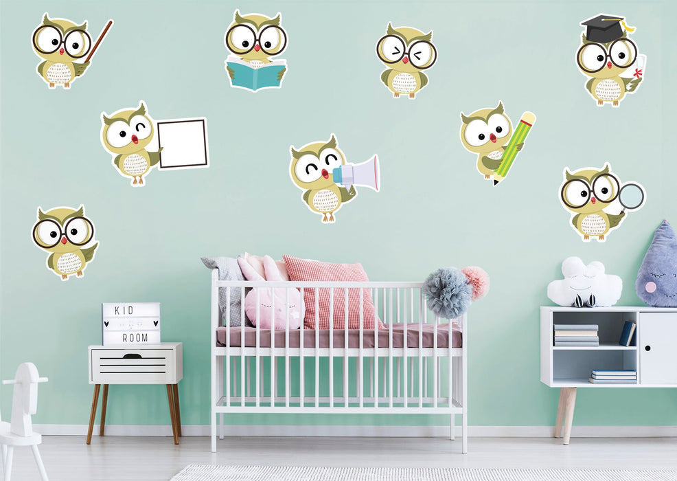 Fathead Nursery: Owl Learning Collection - Removable Wall Adhesive Decal