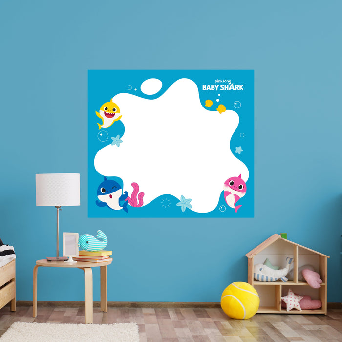 Fathead Baby Shark: Family First Dry Erase - Officially Licensed Nickelodeon Removable Adhesive Decal