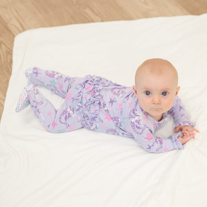 Sweet Bamboo Ruffle Footie