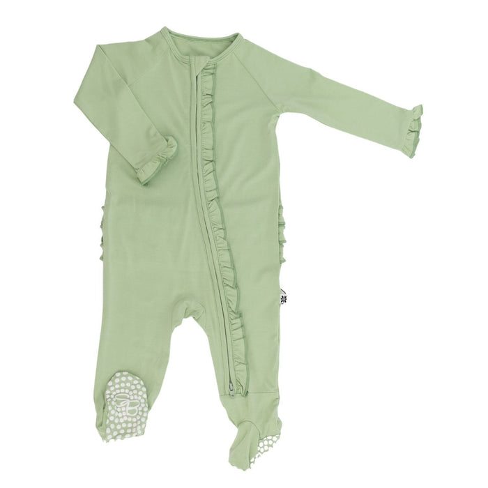 Sweet Bamboo Ruffle Footie