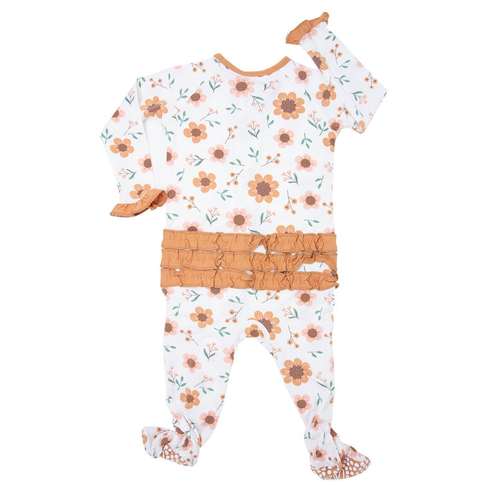 Sweet Bamboo Ruffle Footie