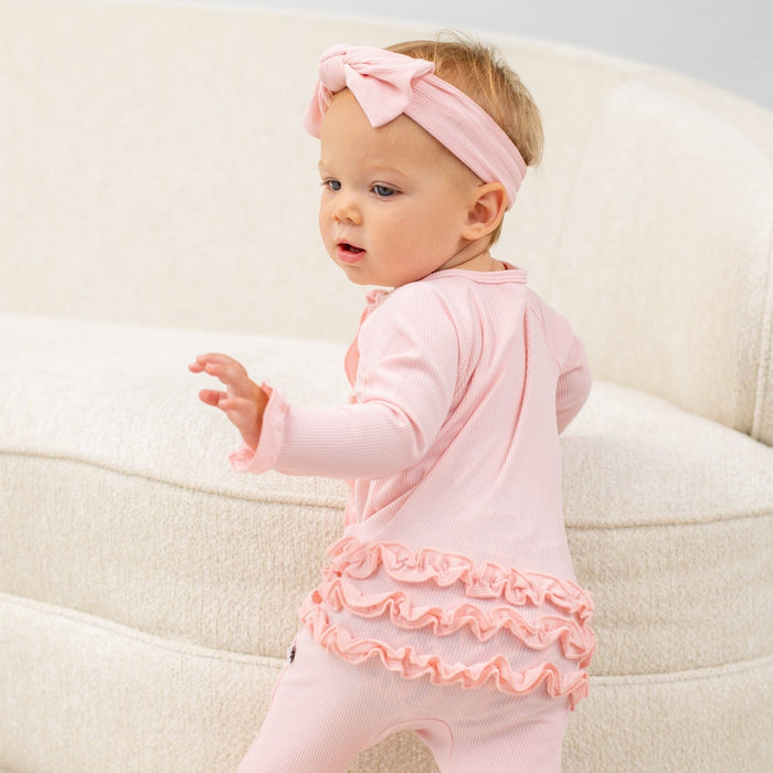 Sweet Bamboo Ruffle Footie