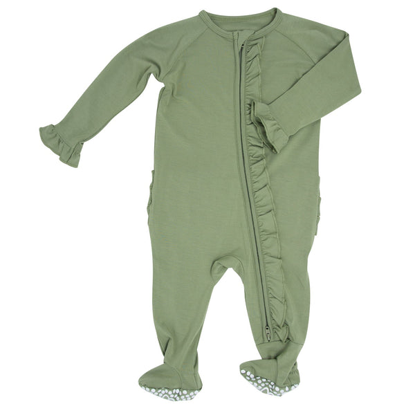 Sweet Bamboo Ruffle Footie