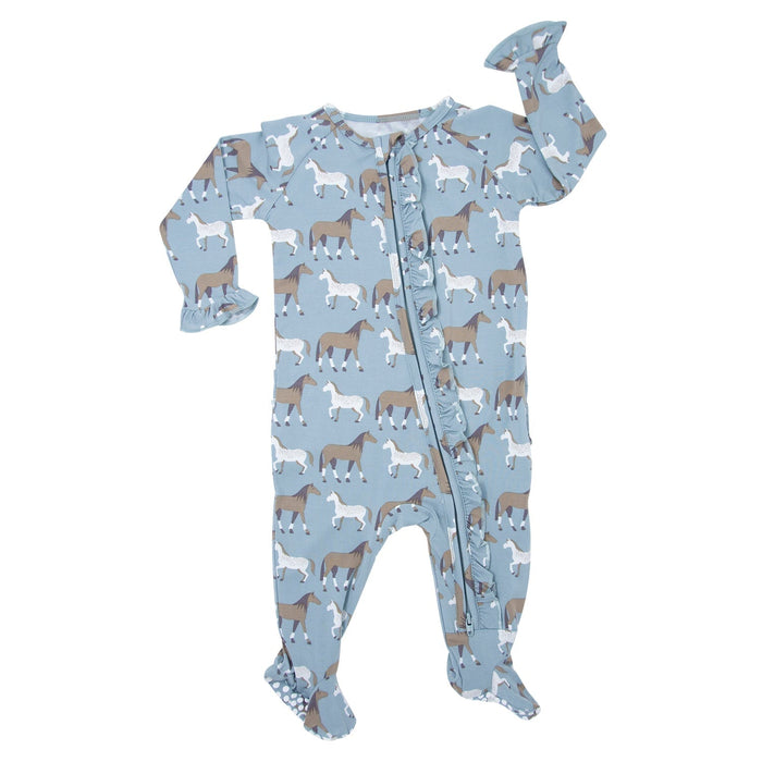 Sweet Bamboo Ruffle Footie