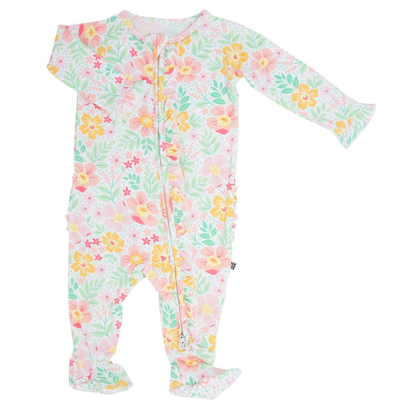 Sweet Bamboo Ruffle Footie