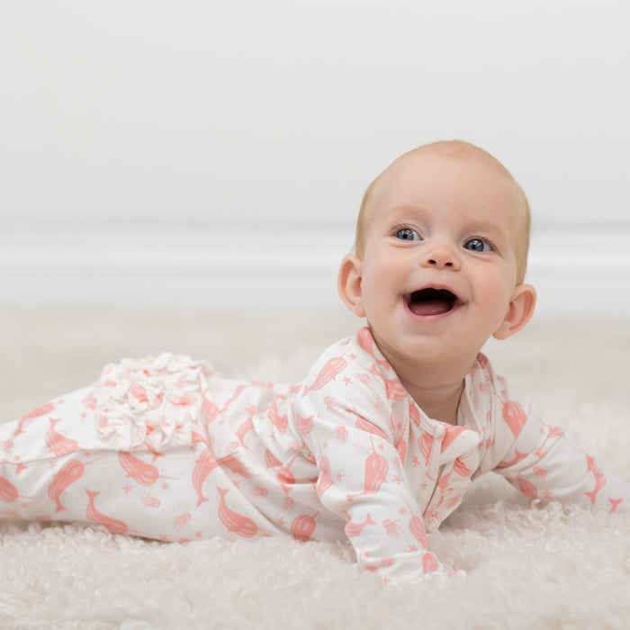 Sweet Bamboo Ruffle Footie