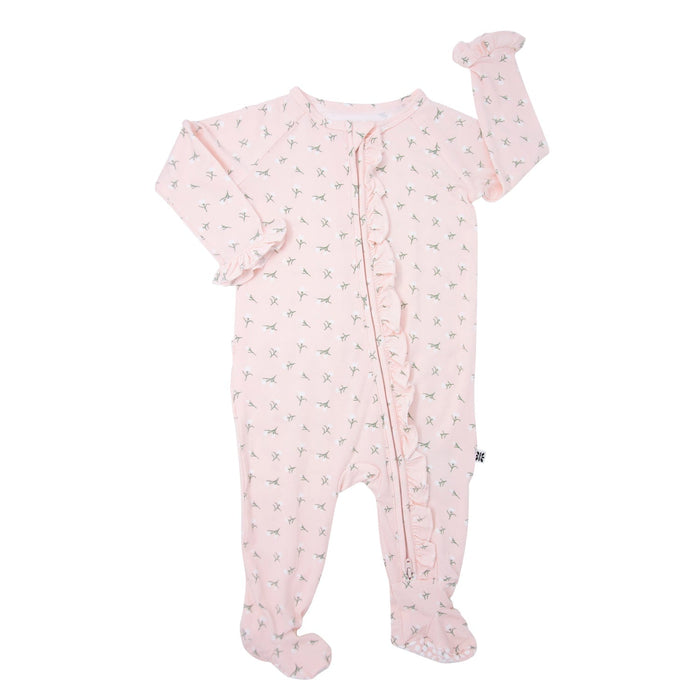 Sweet Bamboo Ruffle Footie