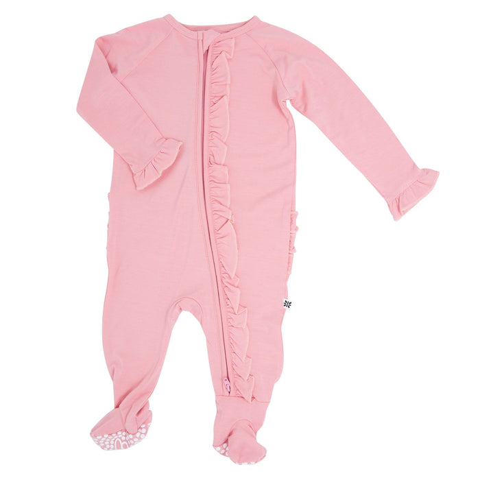 Sweet Bamboo Ruffle Footie