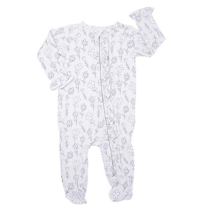 Sweet Bamboo Ruffle Footie